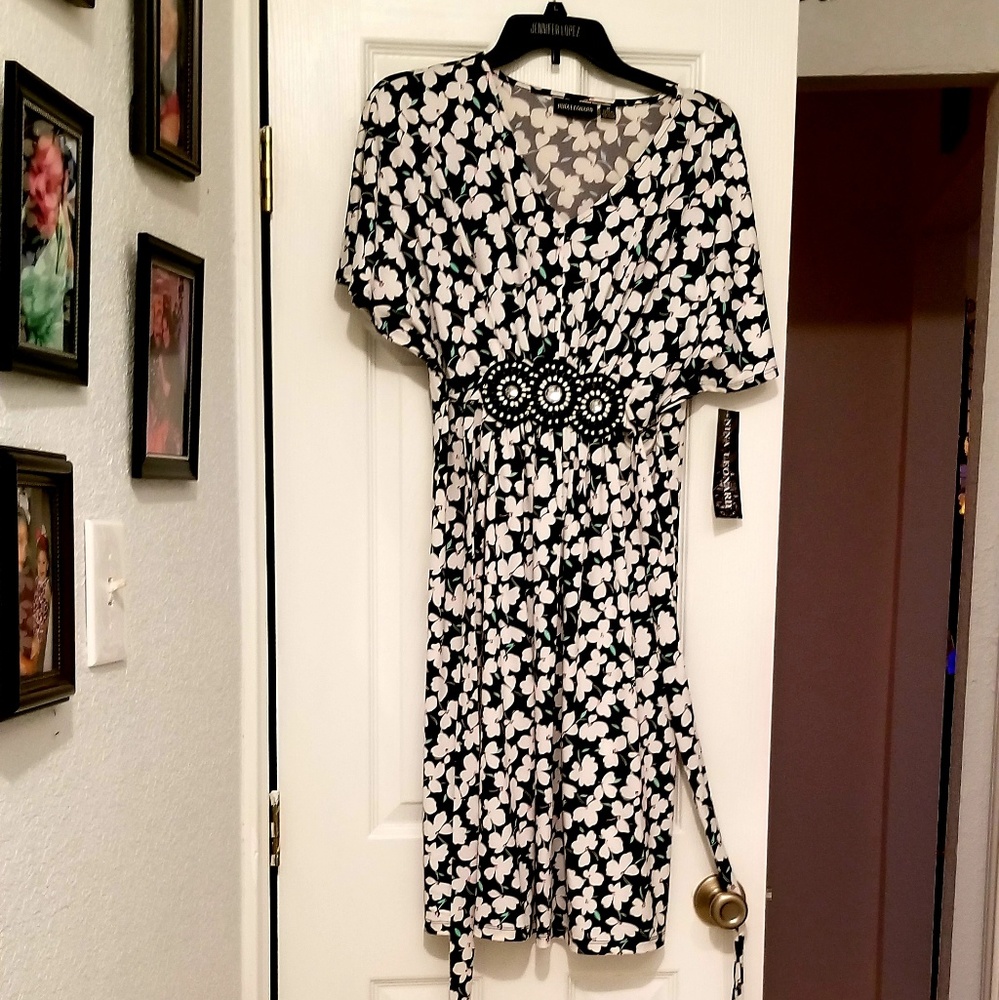 Nina Leonard womens midi dress